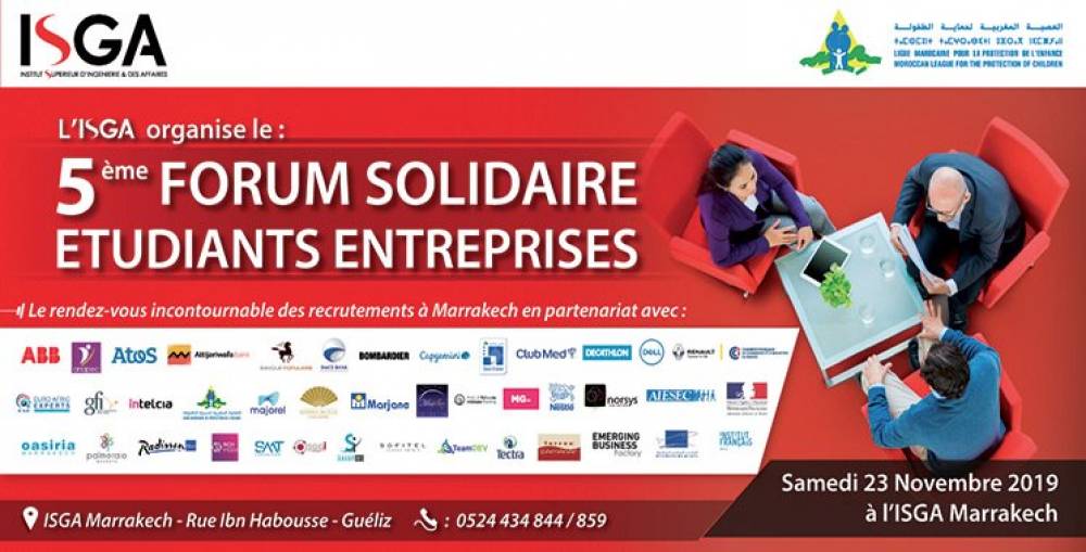 Le Forum entreprises solidaires aura lieu ce samedi 23 novembre.