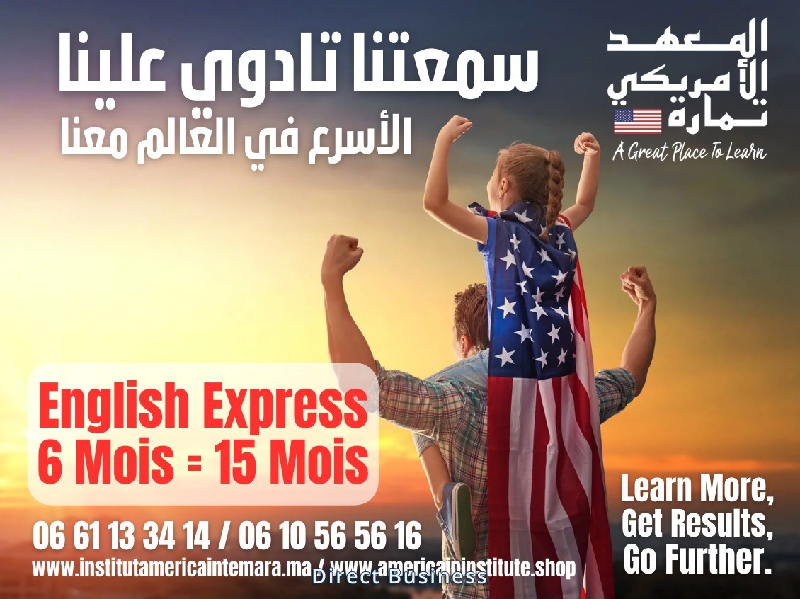- Formation Anglais Express la plus rapide au Maroc chez Institut Americain Temara